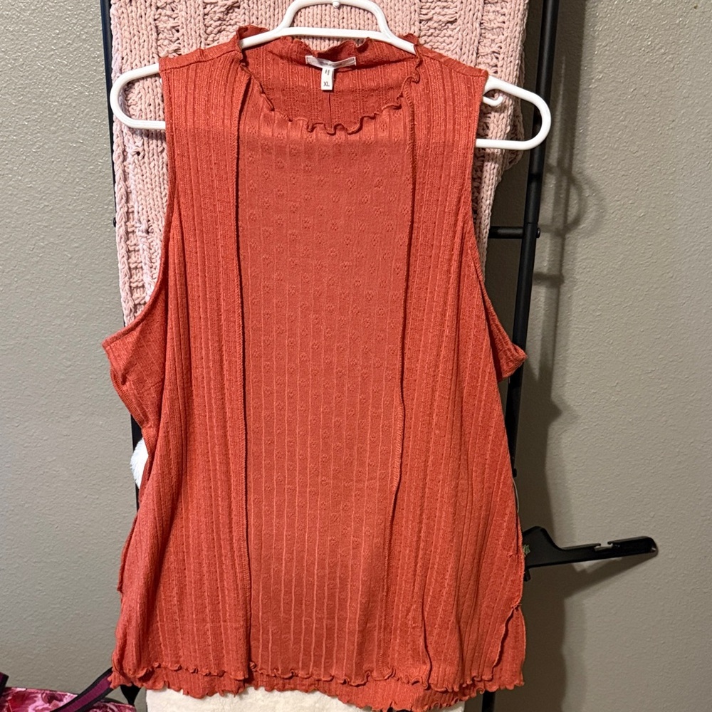 Maurices Sleeveless Orange Blouse